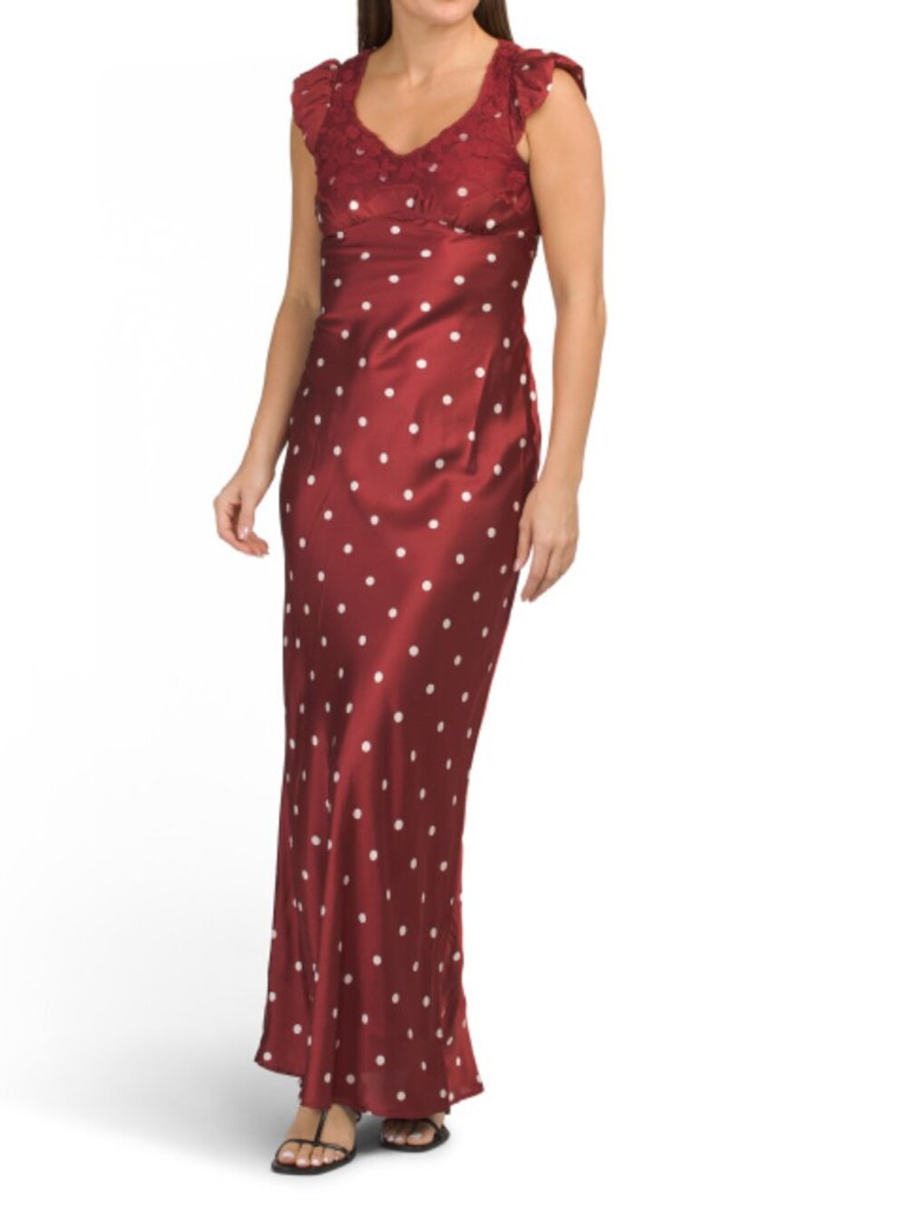 DRA Satin Dot Maxi Dress
